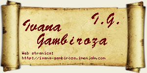Ivana Gambiroža vizit kartica